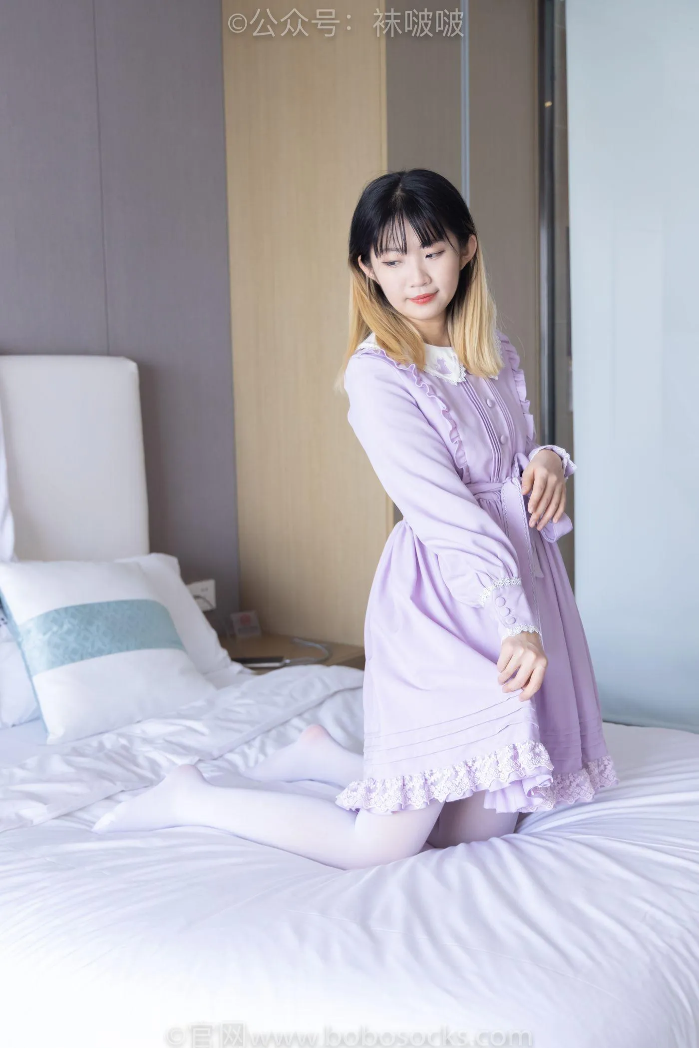 [BoBoSocks袜啵啵]NO.079 砂糖-皮鞋、厚白丝（花絮版） [140P]插图8